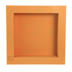 Schluter Kerdi-Board-SN Shower Niche with Frame 12 in. W x 12 in. L x 0.5 in. T Underlayment for Tile
